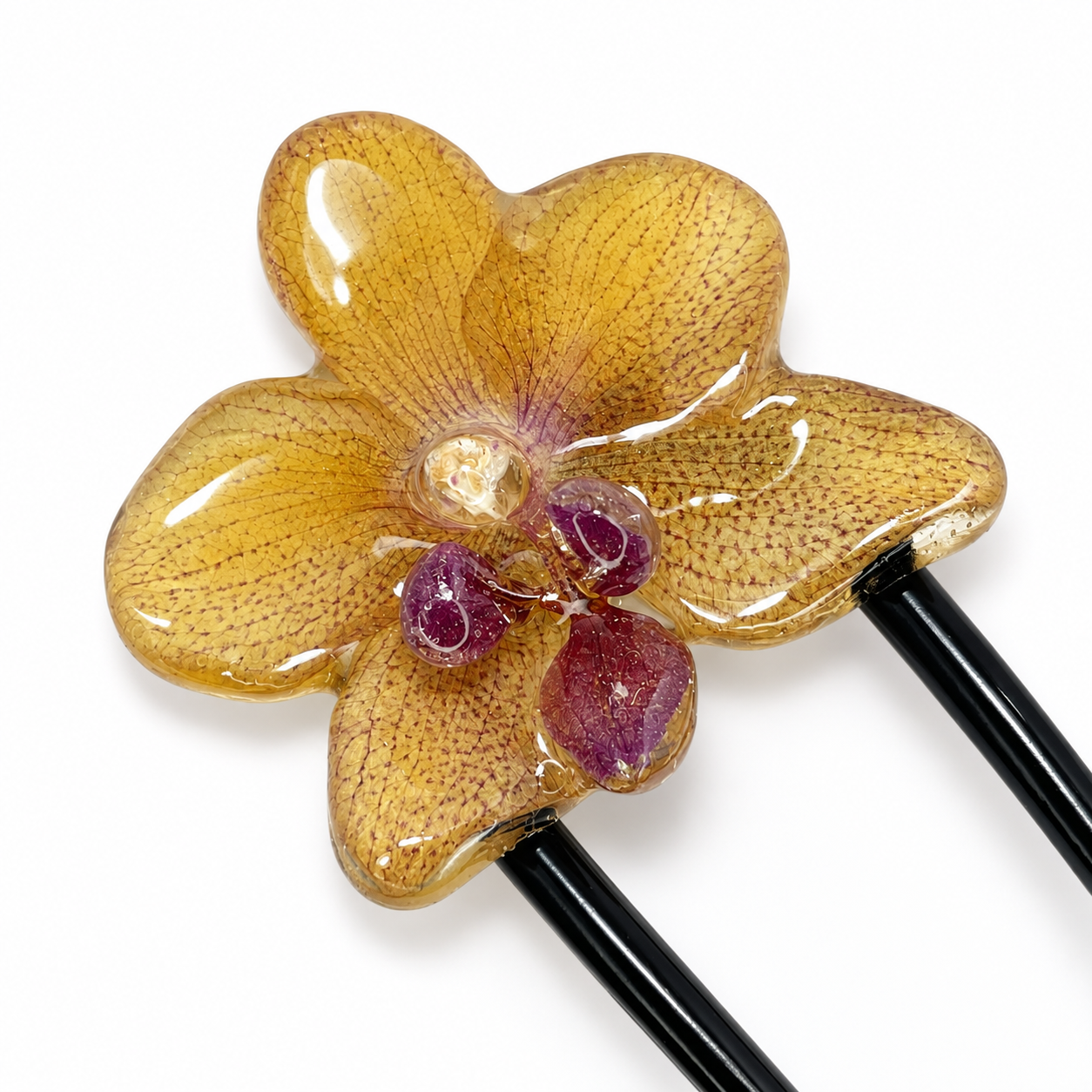Leopard Bloom Hair Pin